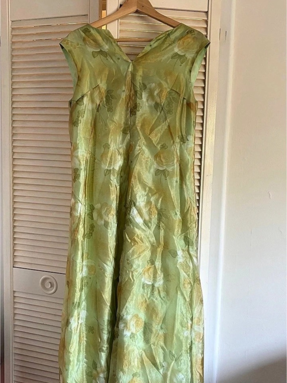 Floral Dress in Green & Orange Like New